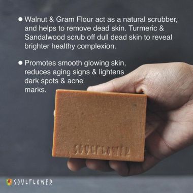 Soulflower: Cleansing Sandalwood Soap - 150g