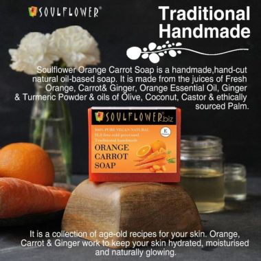 Soulflower: Orange Carrot Soap - 150g