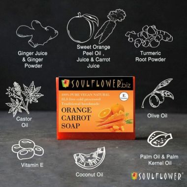 Soulflower: Orange Carrot Soap - 150g