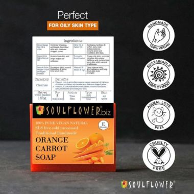 Soulflower: Orange Carrot Soap - 150g