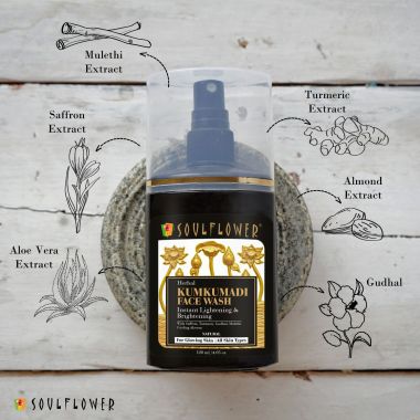 Soulflower: Herbal Kumkumadi Face Wash - 120ml