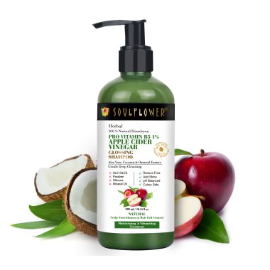 Soulflower: Pro Vitamin B5 1% Apple Cider Vinegar Glossing Shampoo - 300ml