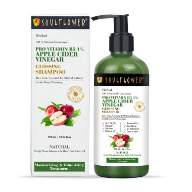 Soulflower: Pro Vitamin B5 1% Apple Cider Vinegar Glossing Shampoo - 300ml