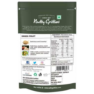 Nutty Gritties: Macadamia Nuts - 100g