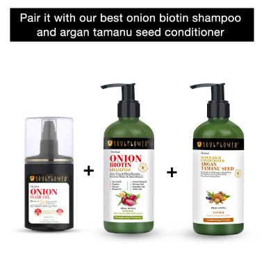 Soulflower: Herbal Onion Hair Growth Oil - 120ml