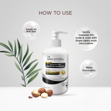 The Skin Story: New Sulfate Free Keratin Shampoo , Daily Care - 190 ml