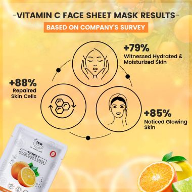 TNW - The Natural Wash: Vitamin C Face Sheet Mask (Skin Repairing & Illuminating) - 20gm