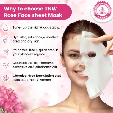 TNW - The Natural Wash: Rose Face Sheet Mask (Hydrating & Refreshing) - 20gm