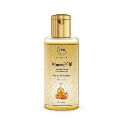 TNW - The Natural Wash: Virgin Almond Oil - Cold Pressed Oil For Skin & Hair (100% Pure & Natural)- 100ml