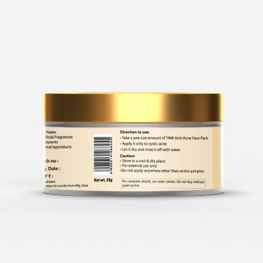 TNW - The Natural Wash: Anti Acne Pack For Active/Cystic Acne - 50gm