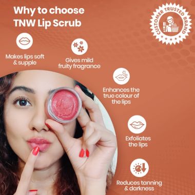 TNW - The Natural Wash: Lip Scrub For Tanned & Darkened Lips (Paraben Free)- 25gm