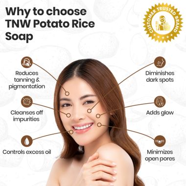 TNW - The Natural Wash: Handmade Potato Rice Soap For Oily Skin (Lightens Tanning & Pigmentation) -100g
