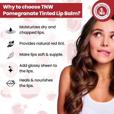 TNW - The Natural Wash: Pomegranate Tinted Lip Balm - 6gm