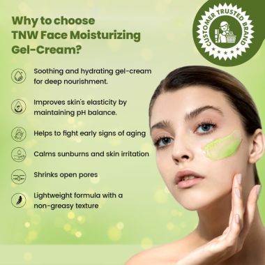 TNW - The Natural Wash: Face Moisturizing Gel Cream For Oil Free, Soft & Hydrated Skin - 50gm