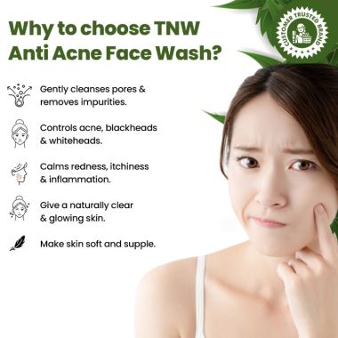 TNW - The Natural Wash: Anti-Acne Face Wash For Acne & Blemishes - 100ml