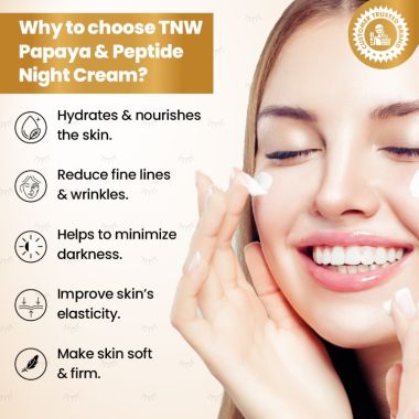 TNW - The Natural Wash: Papaya & Peptide Night Cream For Younger Looking & Smooth Skin - 50gm