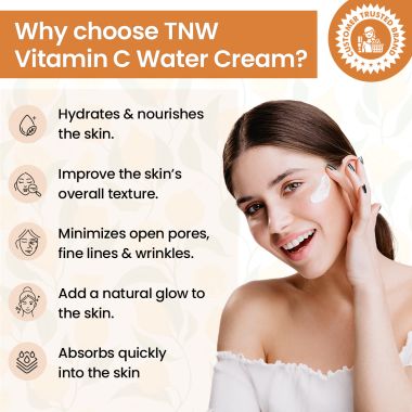 TNW - The Natural Wash: Vitamin C Water Cream For Glowing, Hydrated & Soft Skin - 50gm