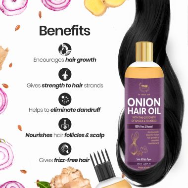 TNW - The Natural Wash: Onion Hair Oil For Faster Hair Growth & Complete Nourishment - 100ml