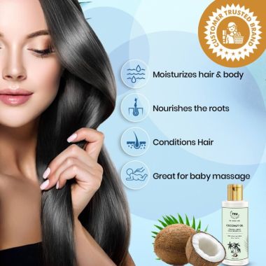 TNW - The Natural Wash: Pure Coconut Oil - Cold Pressed Oil For Skin & Hair -100ml