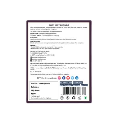 TNW - The Natural Wash: Body Mist Combo - Pull me Closer 100ml & We Belong Together 100ml