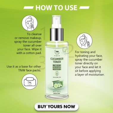 TNW - The Natural Wash: Cucumber Toner (Toner & Makeup Remover) - 100ml