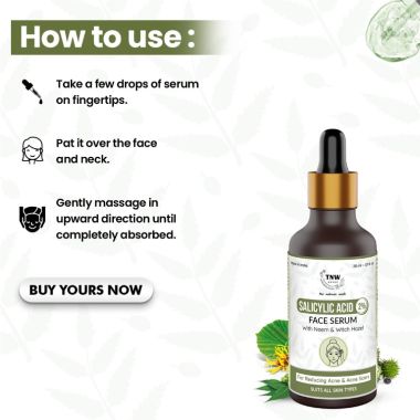 TNW - The Natural Wash: Salicylic Acid Face Serum For Reducing Acne & Acne Scars - 30ml