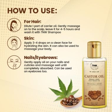 TNW - The Natural Wash: Castor Oil (Virgin & Cold Pressed) - 100ml