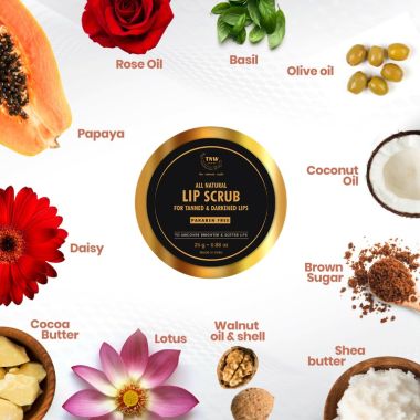 TNW - The Natural Wash: Lip Scrub For Tanned & Darkened Lips (Paraben Free)- 25gm