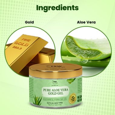 TNW - The Natural Wash: Pure Aloe Vera Gold Gel (Soothing & Hydrating Gel) - 100gm