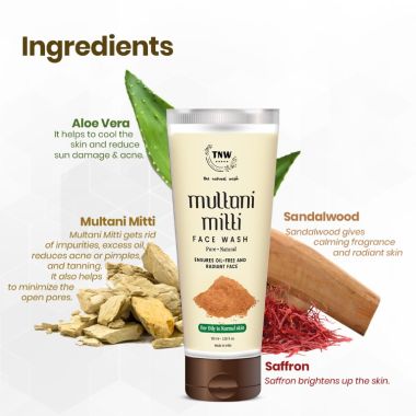 TNW - The Natural Wash: Multani Mitti Face Wash For Oily To Normal Skin - 100ml