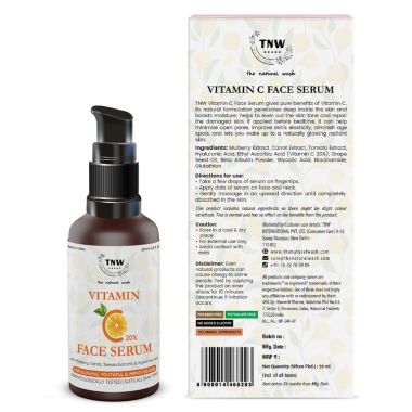 TNW - The Natural Wash: Vitamin C Face Serum For Glowing, Youthful & Improved Skin - 30ml