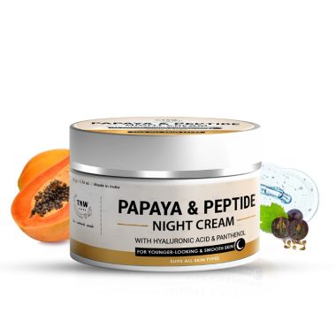 TNW - The Natural Wash: Papaya & Peptide Night Cream For Younger Looking & Smooth Skin - 50gm