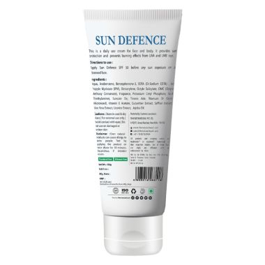 TNW - The Natural Wash: Sun Defence SPF 50 Cream (Paraben Free) - 100ml