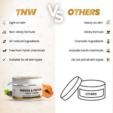 TNW - The Natural Wash: Papaya & Peptide Night Cream For Younger Looking & Smooth Skin - 50gm