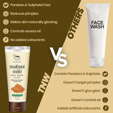 TNW - The Natural Wash: Multani Mitti Face Wash For Oily To Normal Skin - 100ml
