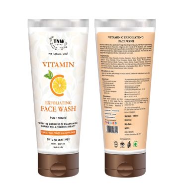 TNW - The Natural Wash: Vitamin C Exfoliating Face Wash For Refresh, Toned & Glowing Skin - 100ml