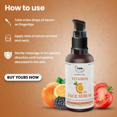 TNW - The Natural Wash: Vitamin C Face Serum For Glowing, Youthful & Improved Skin - 30ml