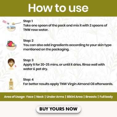 TNW - The Natural Wash: De-pigmentation Tan Pack (Natural & Chemical Free Pack For Face & Body - 120gm