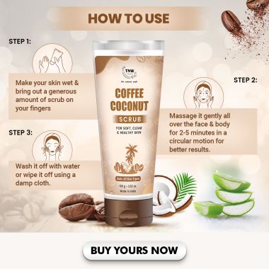 TNW - The Natural Wash: Coffee Coconut Scrub For Soft, Clear & Healthy Skin - 100gm