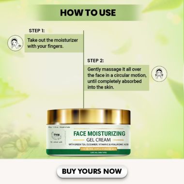TNW - The Natural Wash: Face Moisturizing Gel Cream For Oil Free, Soft & Hydrated Skin - 50gm