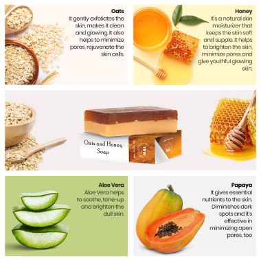 TNW - The Natural Wash: Handmade Oats And Honey Soap For Dry & Combination Skin (Prevents Tanning & Minimizing Pores) - 100g