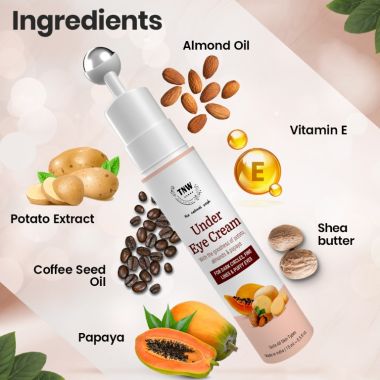 TNW - The Natural Wash: Under Eye Cream For Dark Circles, Fine Lines & Puffy Eyes - 15gm