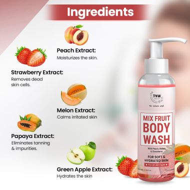 TNW - The Natural Wash: Mix Fruit Body Wash For Soft & Hydrated Skin - 200ml