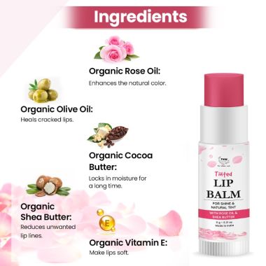 TNW - The Natural Wash: Rose Tinted Lip Balm - 6gm