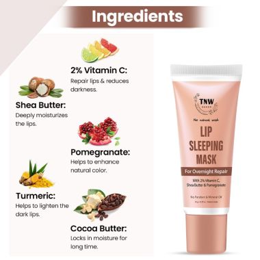 TNW - The Natural Wash: Lip Sleeping Mask For Repairing Chapped Lips- 10gm