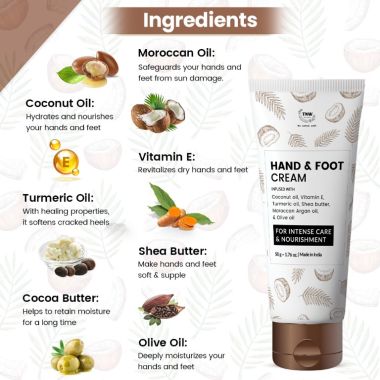 TNW - The Natural Wash: Hand & Foot Cream For Intense Care & Nourishment - 50gm
