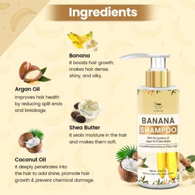 TNW - The Natural Wash: Banana Shampoo (Anti-Frizz Shampoo) - 200ml
