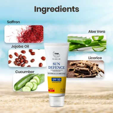 TNW - The Natural Wash: Sun Defence SPF 50 Cream (Paraben Free) - 100ml