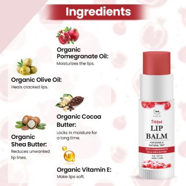 TNW - The Natural Wash: Pomegranate Tinted Lip Balm - 6gm