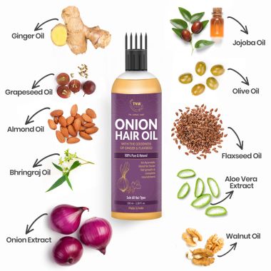 TNW - The Natural Wash: Onion Hair Oil For Faster Hair Growth & Complete Nourishment - 100ml